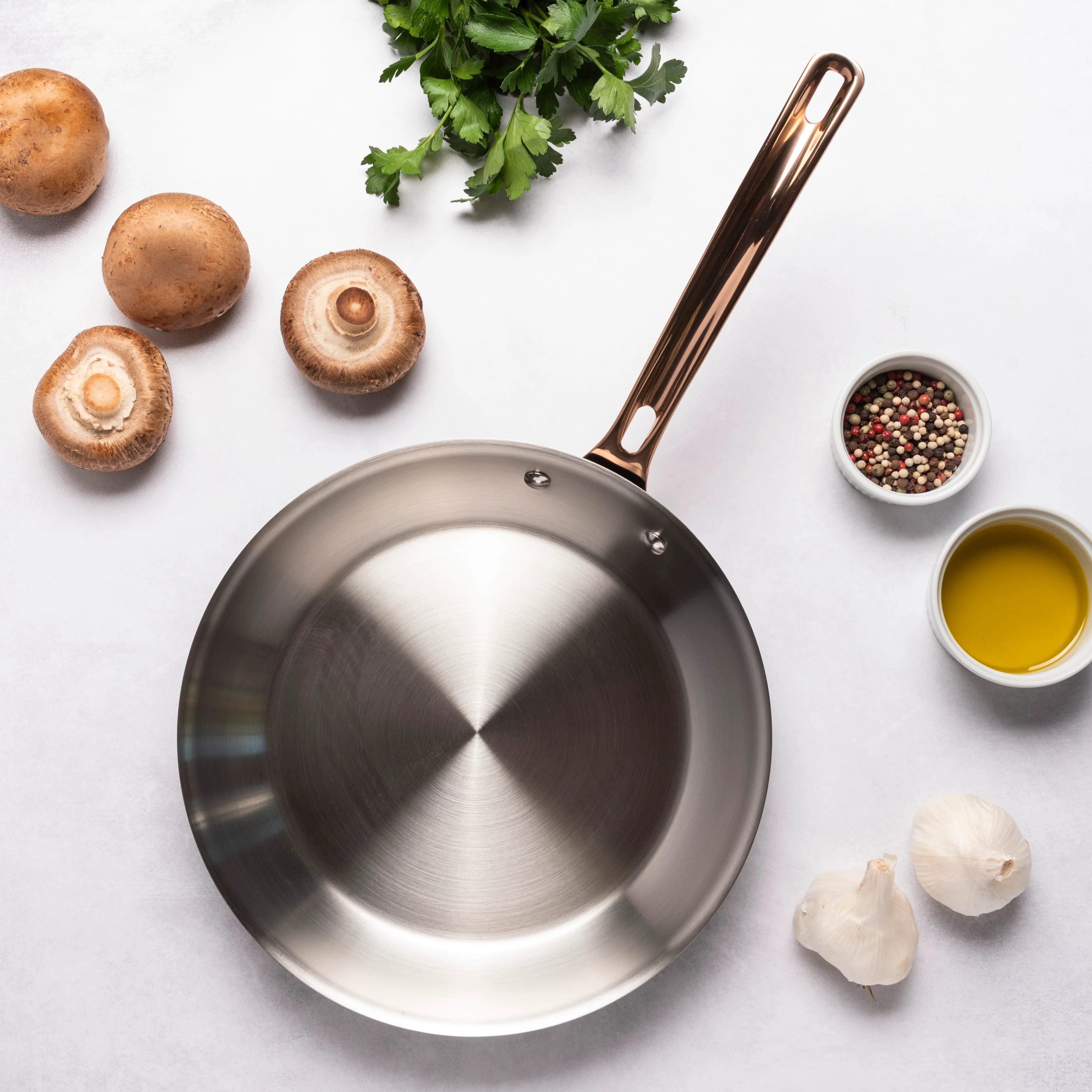 Viking 10pc 3-Ply Black & Copper Stainless Steel Cookware Set - Image 3