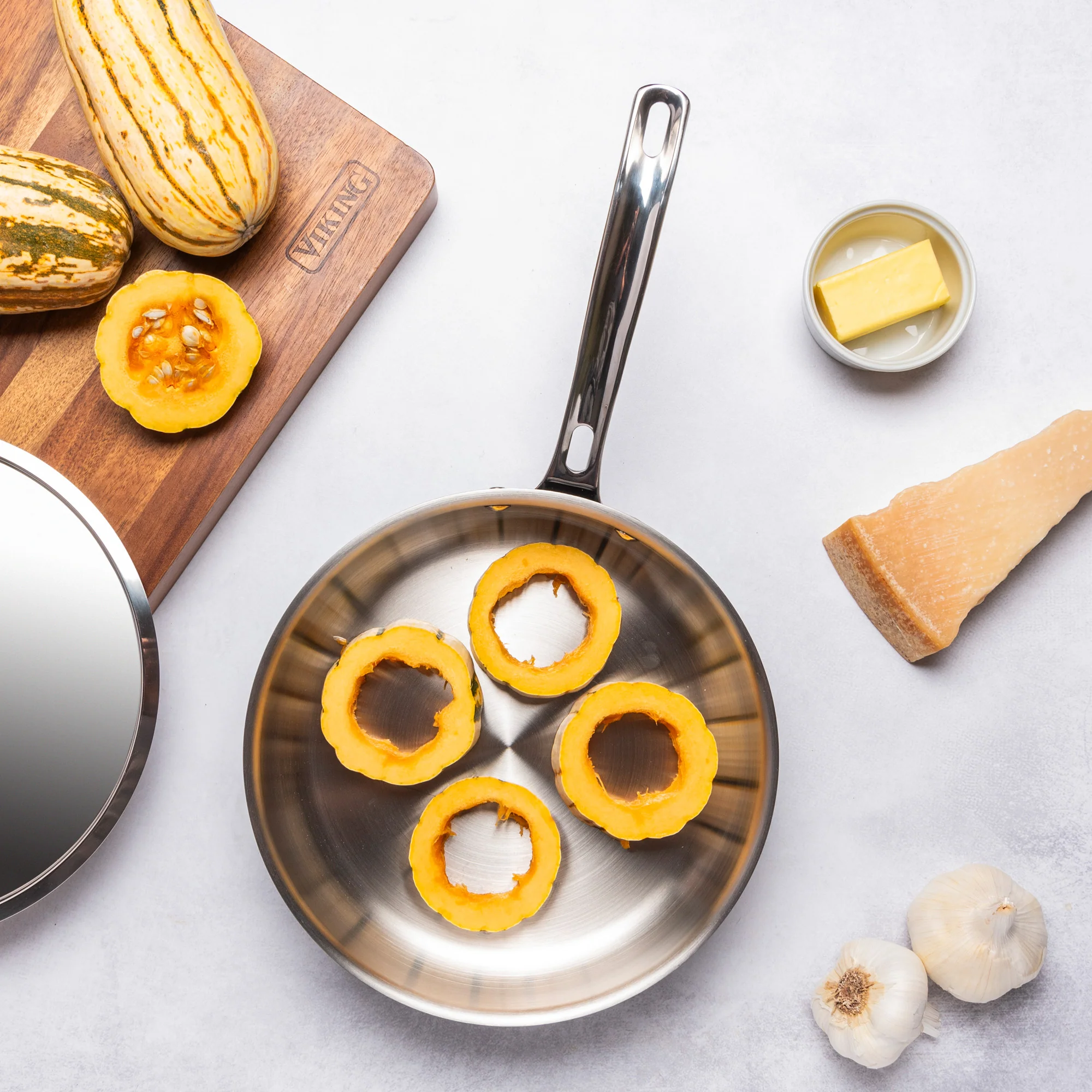 Viking 12pc 3-Ply Cast Black Exterior Stainless Steel Cookware Set with Metal Lids - Image 5