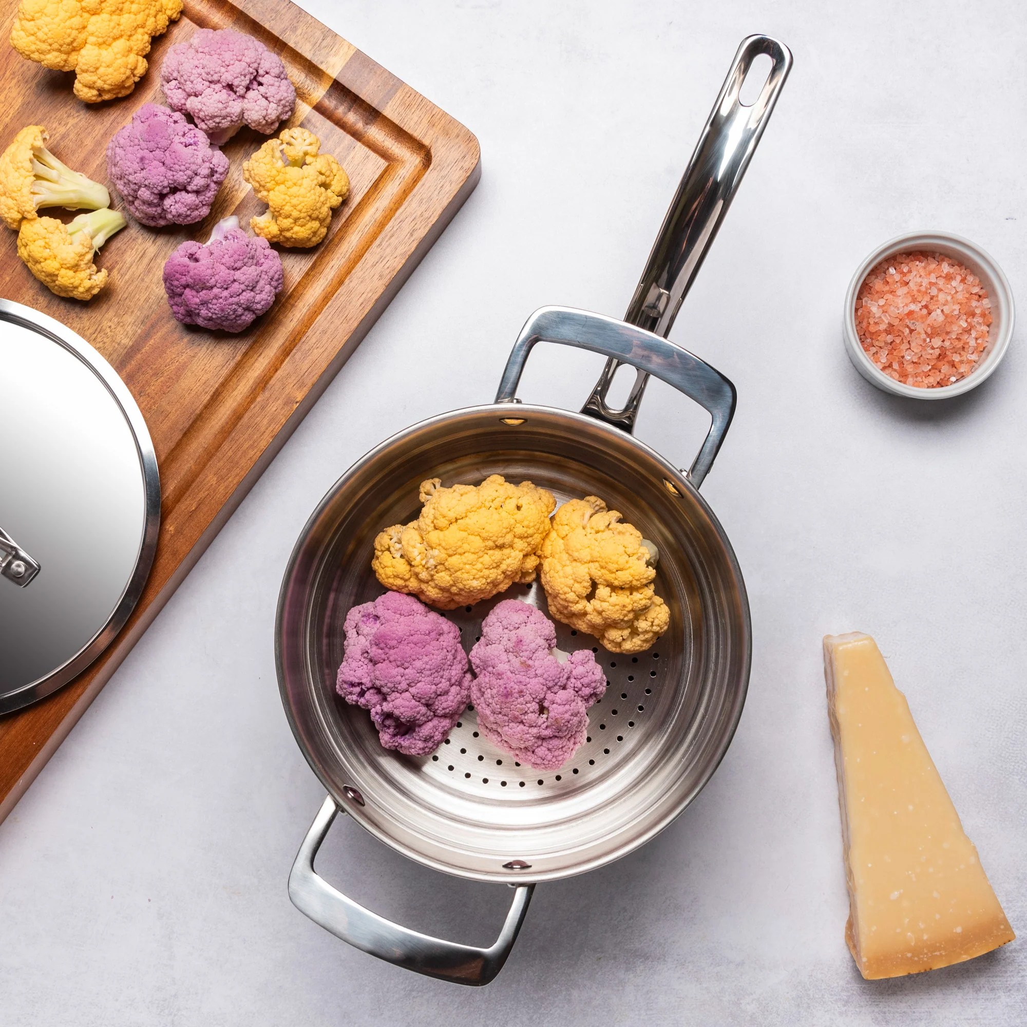 Viking 12pc 3-Ply Cast Black Exterior Stainless Steel Cookware Set with Metal Lids - Image 7