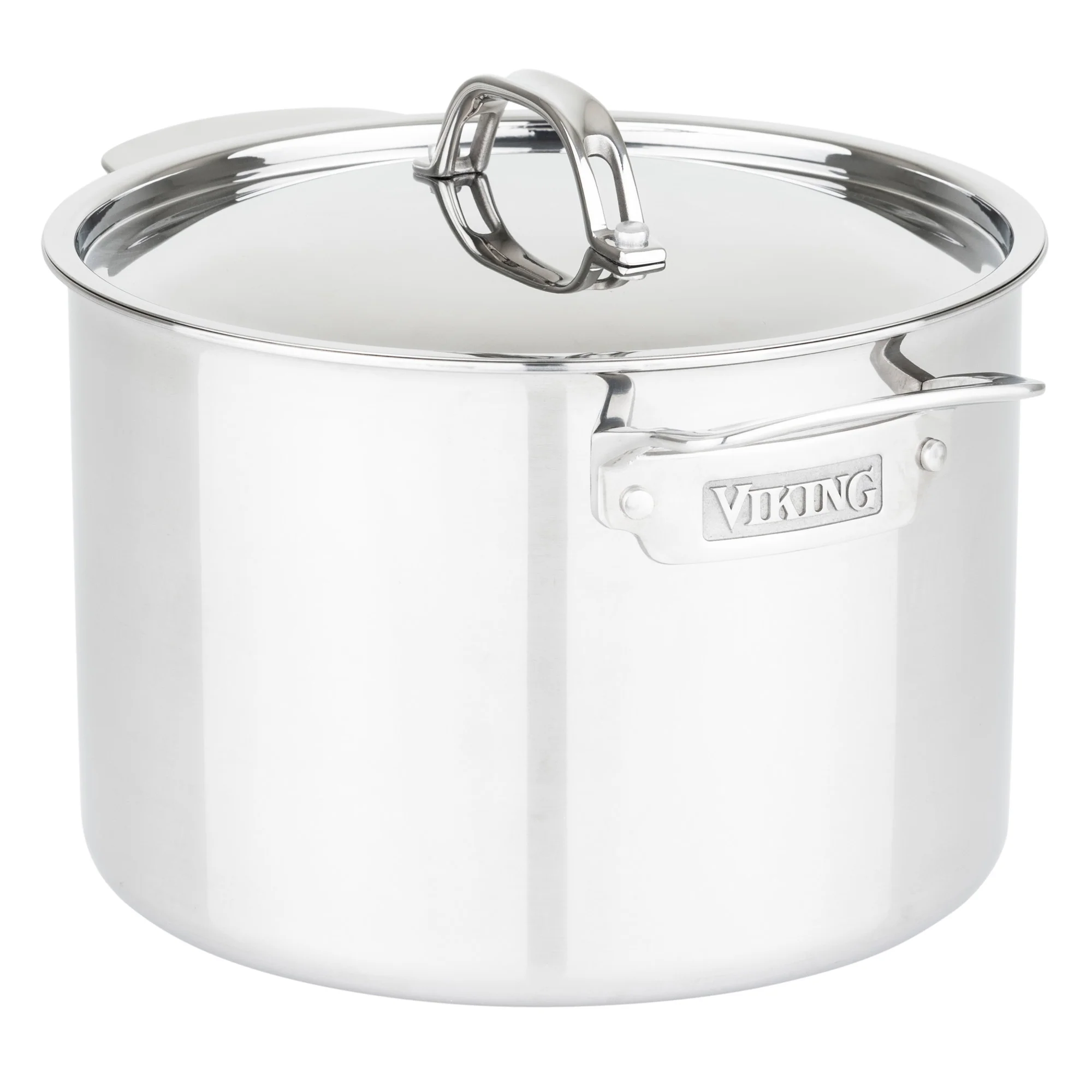 Viking 3-Ply Stainless Steel 10-Piece Cookware Set with Metal Lids - Image 4