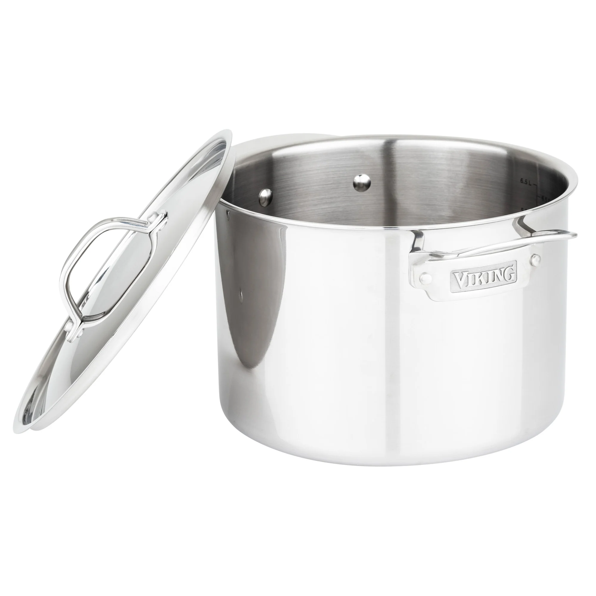 Viking 3-Ply Stainless Steel 10-Piece Cookware Set with Metal Lids - Image 5