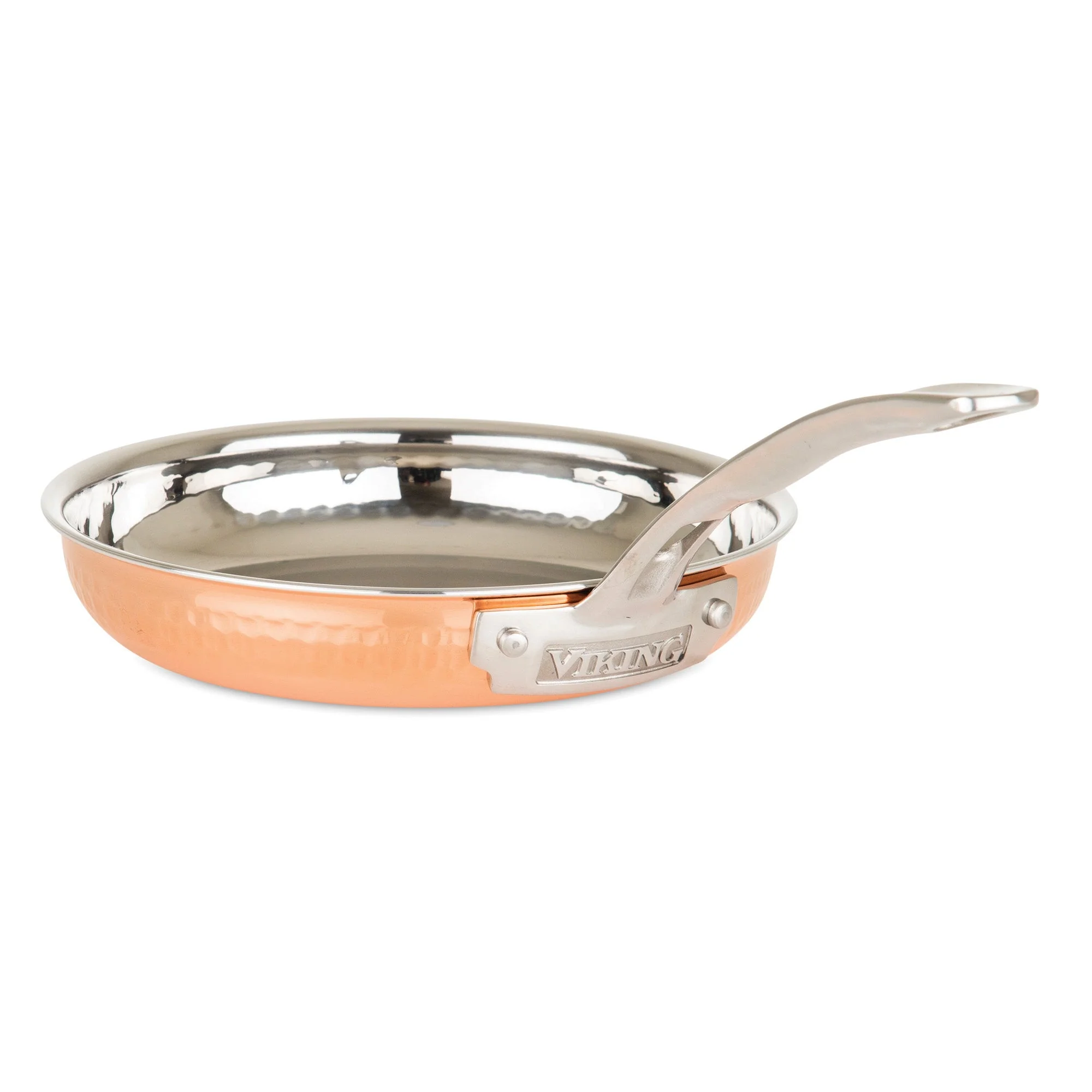 Viking 3-Ply Hammered Copper Clad 10-Piece Cookware Set with Glass Lids - Image 12