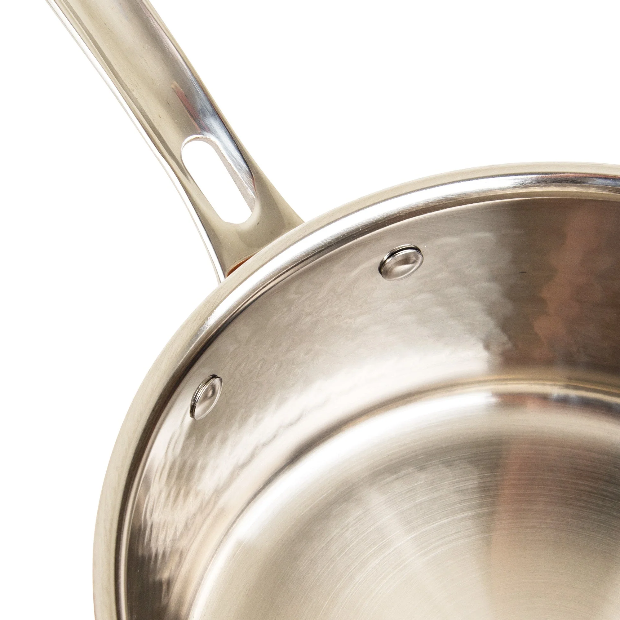 Viking 3-Ply Hammered Copper Clad 10-Piece Cookware Set with Glass Lids - Image 18