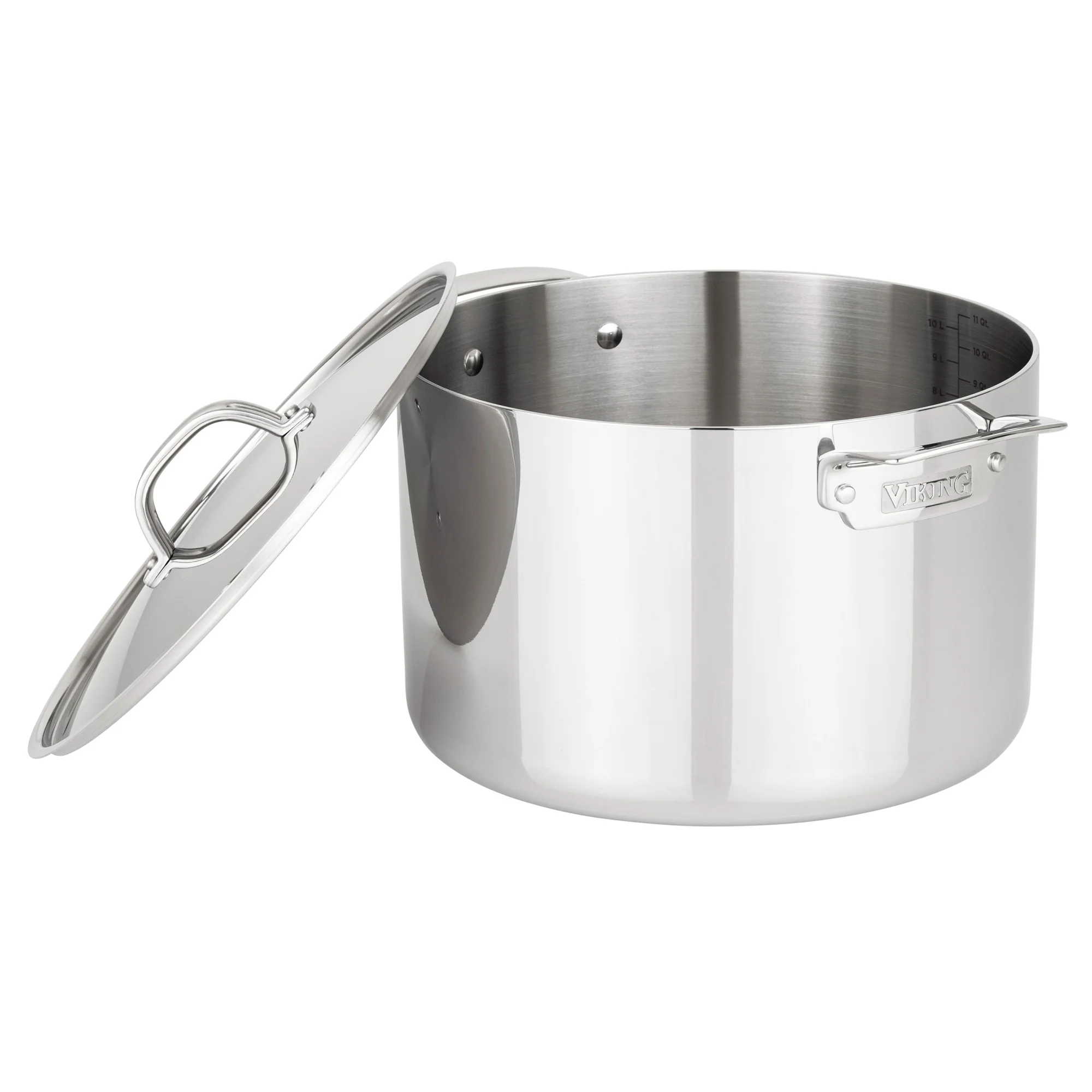 Viking 3-Ply Stainless Steel 12-Quart Stock Pot with Metal Lid - Image 5
