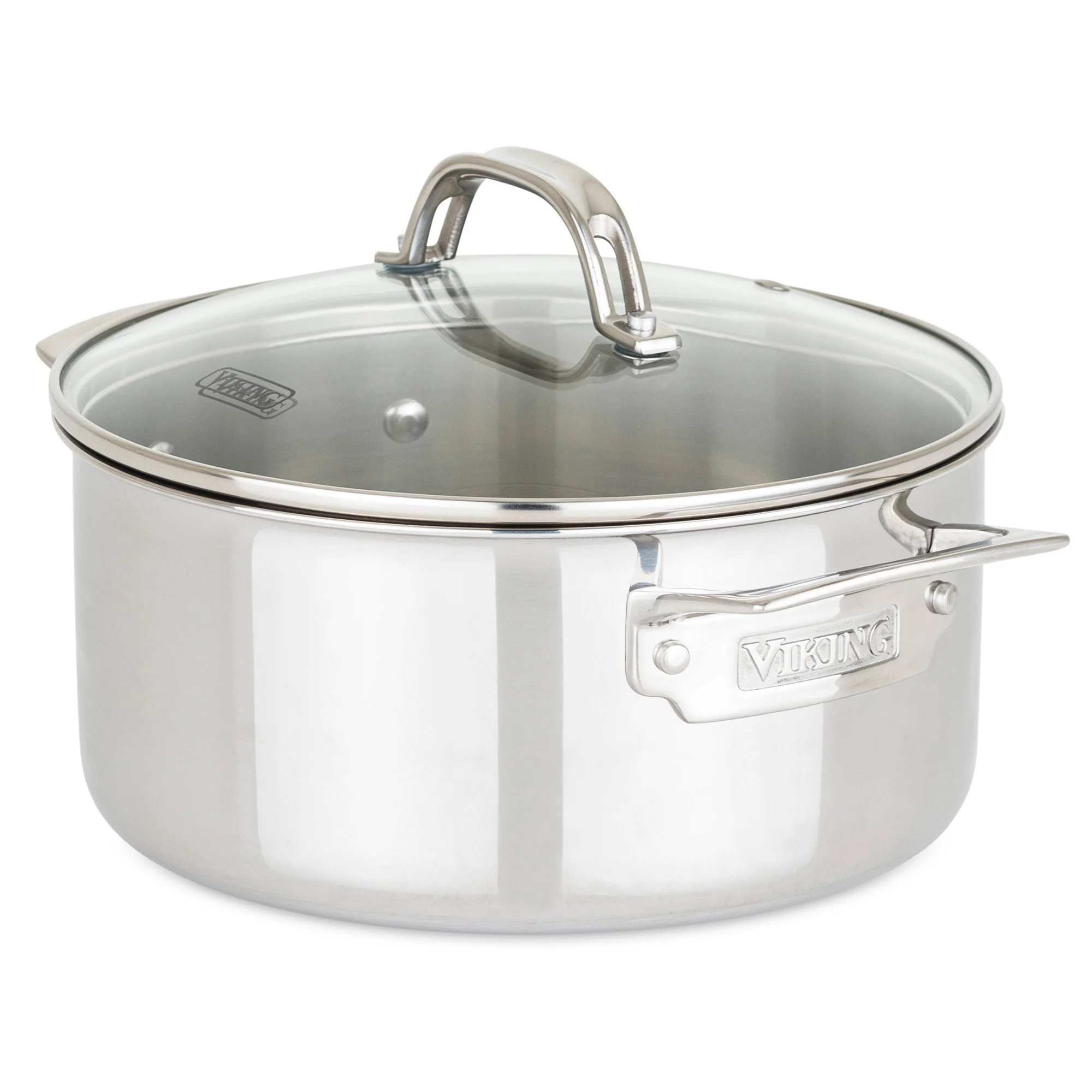 Viking 3-Ply Stainless Steel 17-Piece Cookware Set with Glass Lids - Image 6