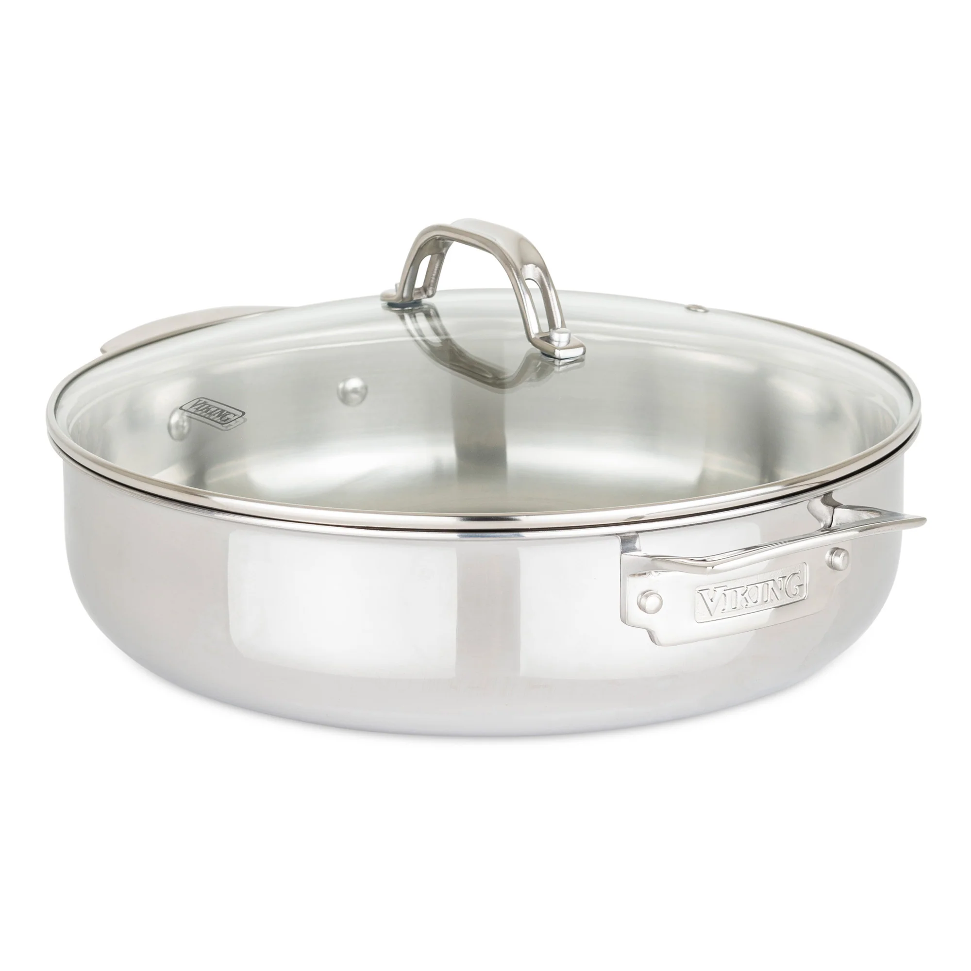 Viking 3-Ply Stainless Steel 17-Piece Cookware Set with Glass Lids - Image 7