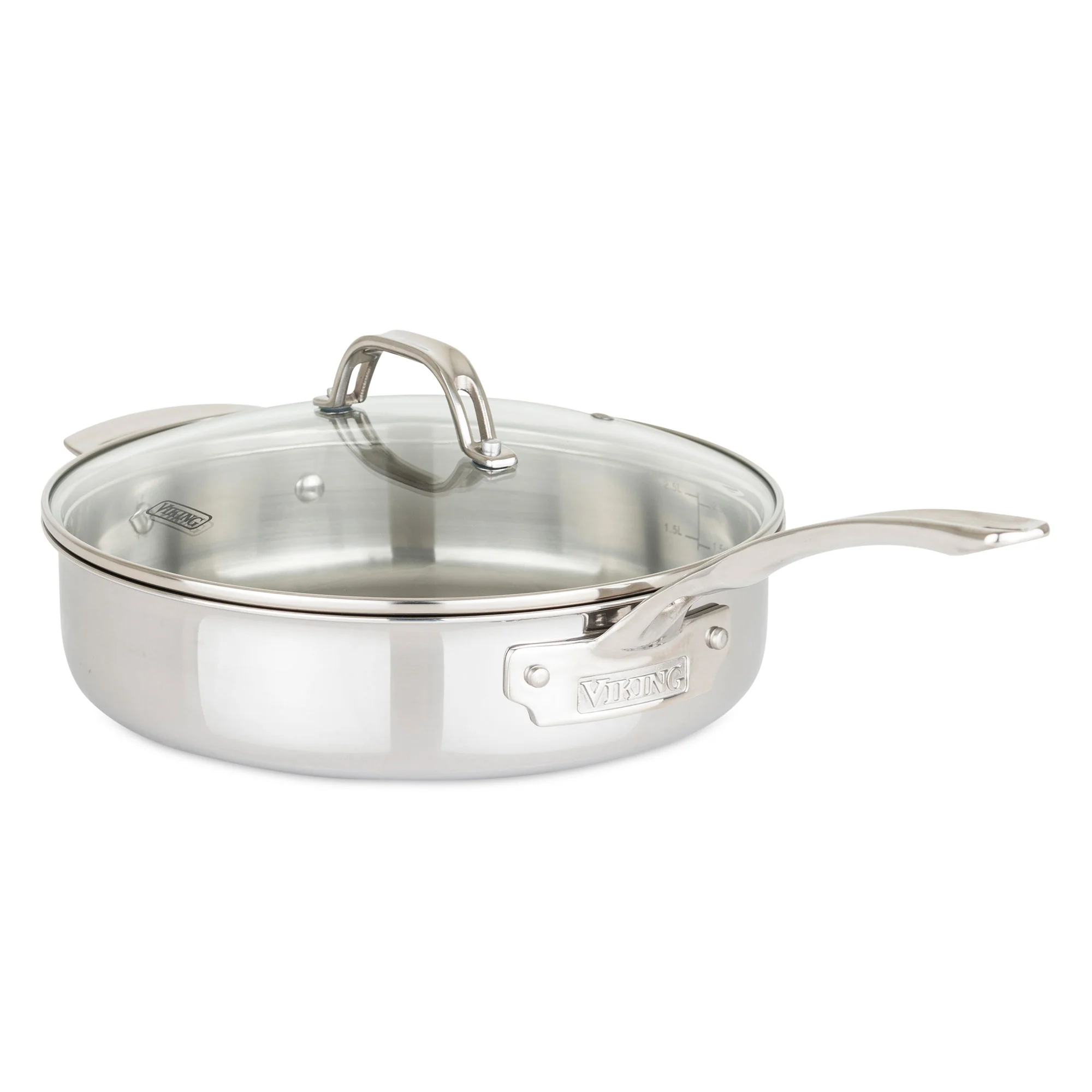 Viking 3-Ply Stainless Steel 17-Piece Cookware Set with Glass Lids - Image 8