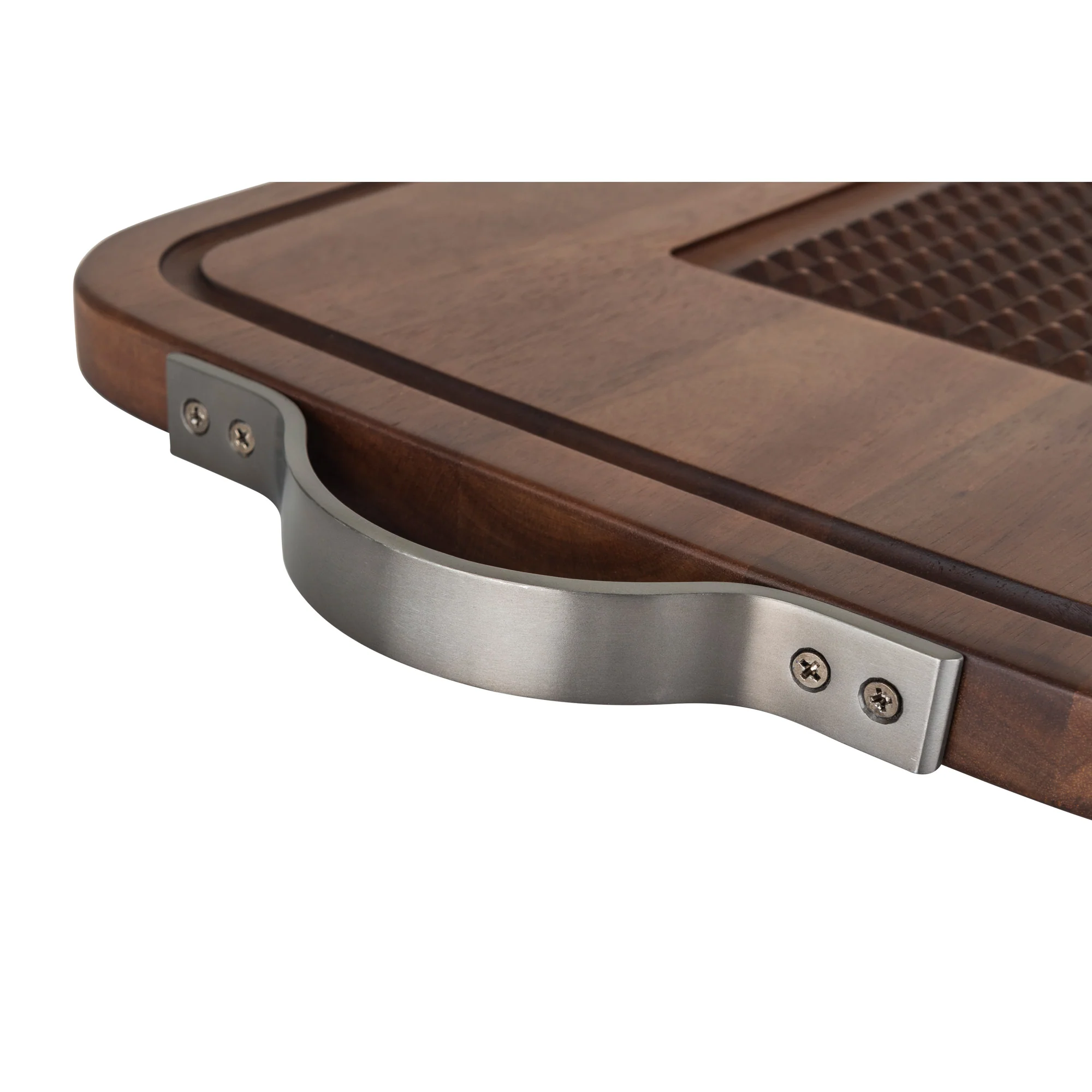 Viking Acacia Carving Board with Juice Well and Metal Handle - Image 6