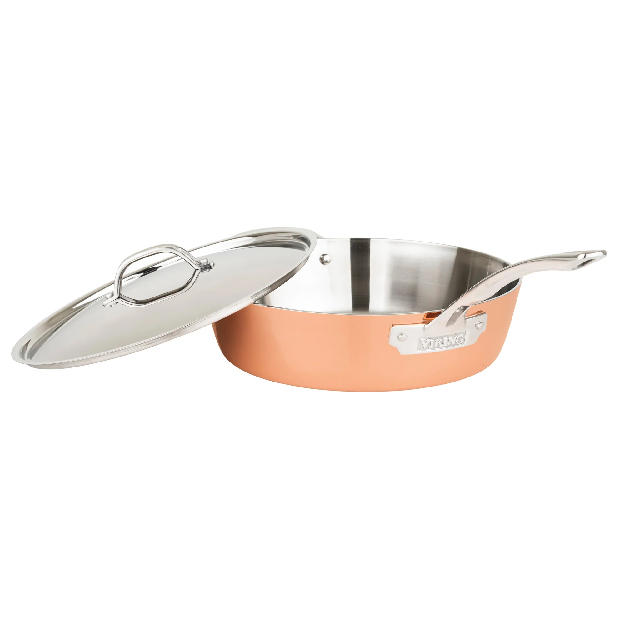 Viking Contemporary 4-Ply Copper Clad 9-Piece Cookware Set with Metal Lids - Image 5