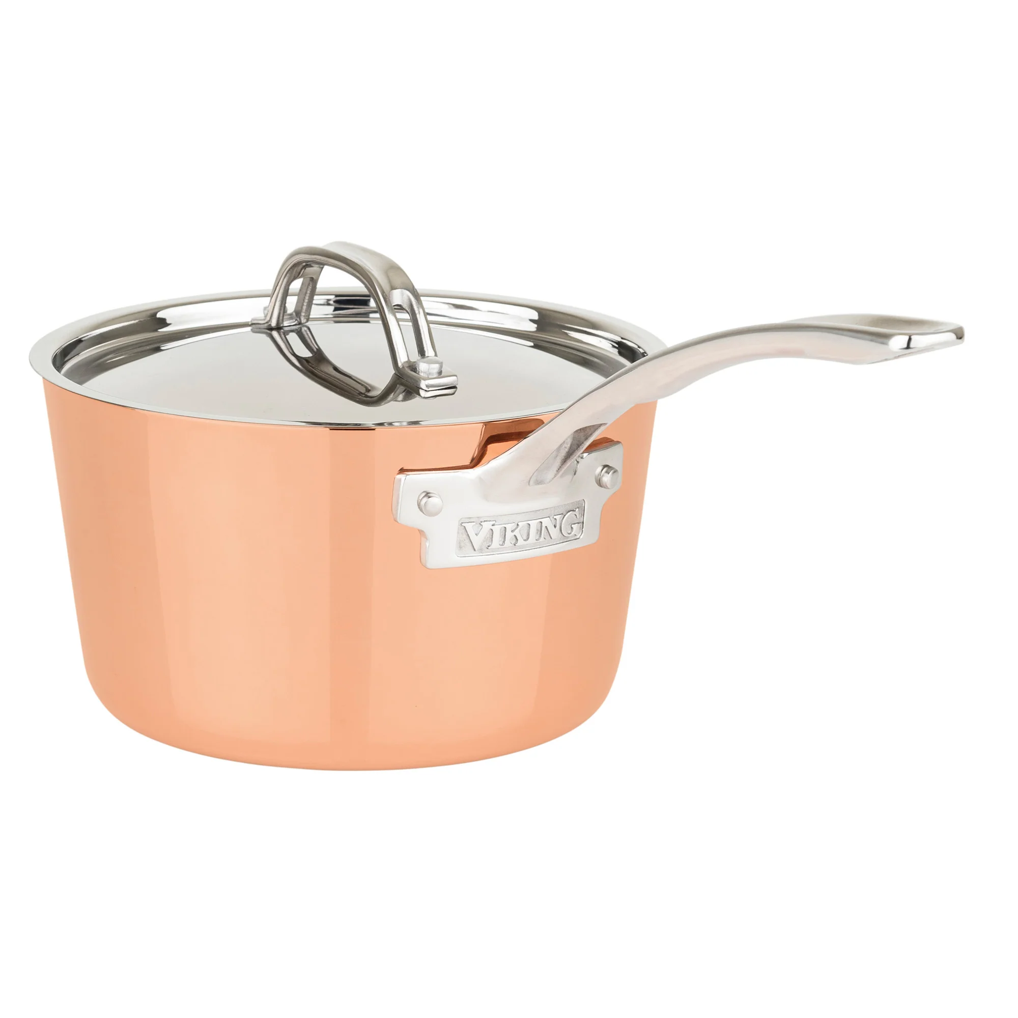 Viking Contemporary 4-Ply Copper Clad 9-Piece Cookware Set with Metal Lids - Image 6