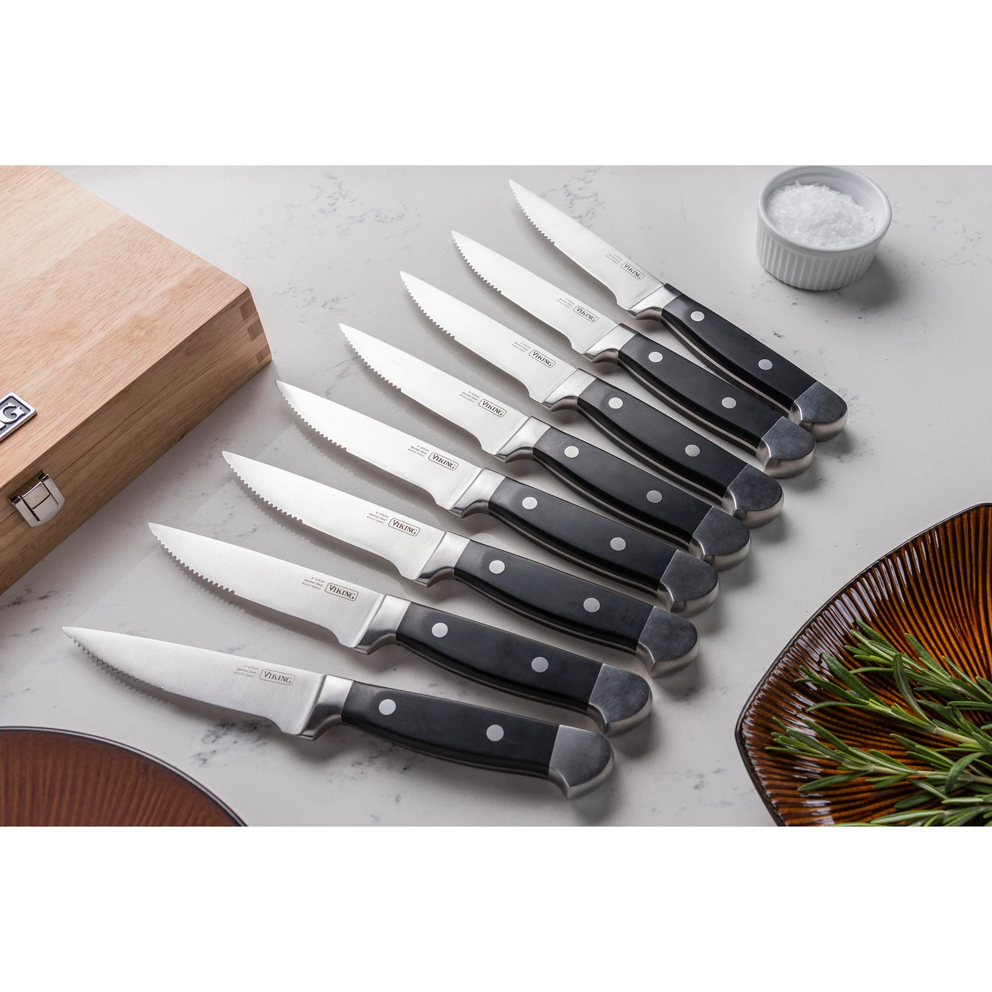 Viking Steakhouse 8-Piece Steak Knife Set with Gift Box - Image 9